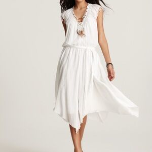 Rebecca Taylor Dress with Feather and Gold Accents